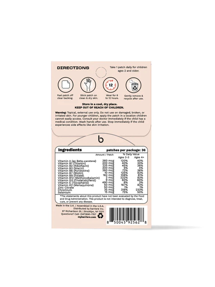 BARRIÈRE - KIDS MULTIVITAMIN PATCH 36-PACK - HAPPY WORLD