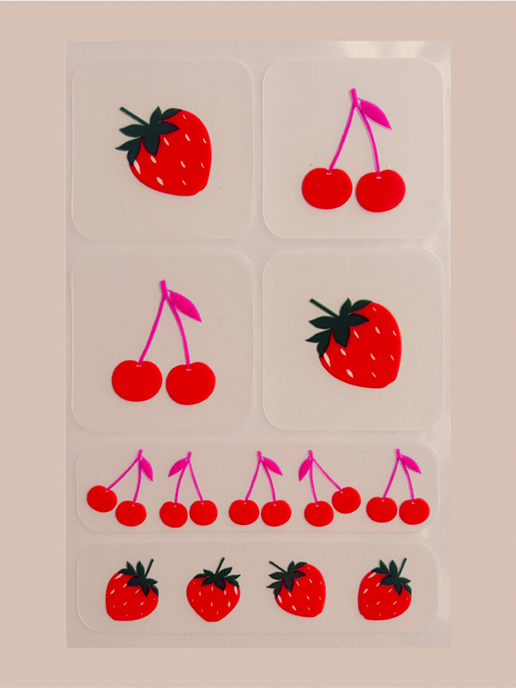 BARRIÈRE - Skin Support Patch Fruits | 1 Folienbogen mit 6 Stickern